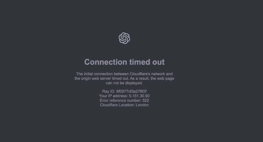 chat GTP报错
